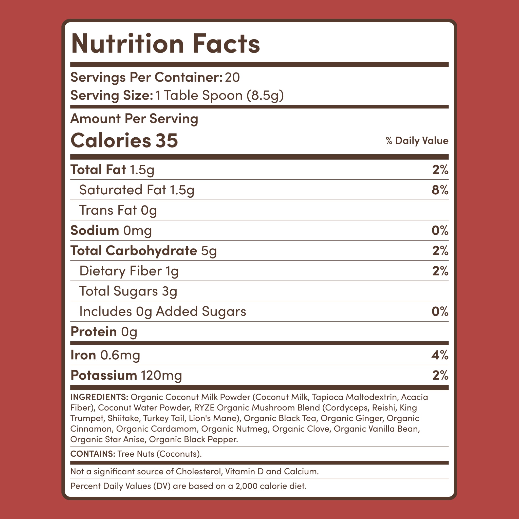 Mushroom Chai (20 Servings) - Smart Coffee