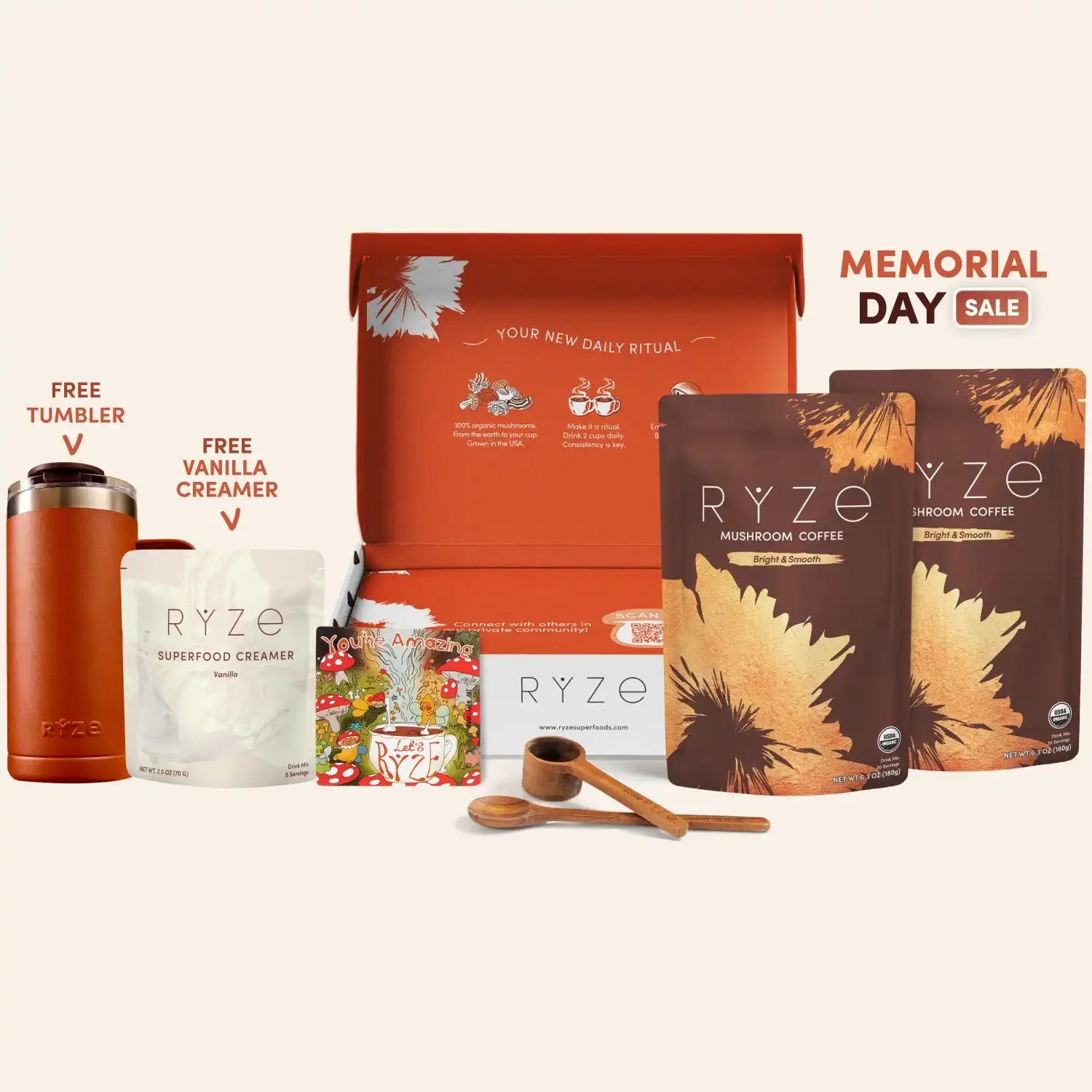 Mushroom Coffee Starter Kit (60 servings) - Morning Fuel