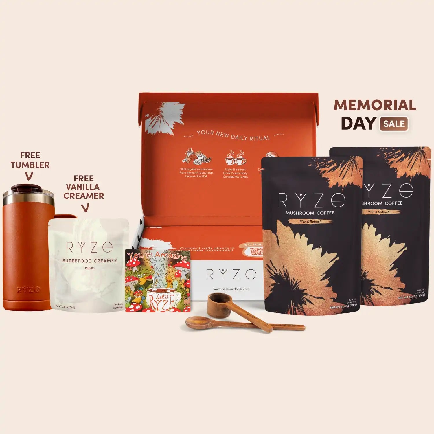 Mushroom Coffee Dark Roast Starter Kit (60 servings) - Smooth Coffee
