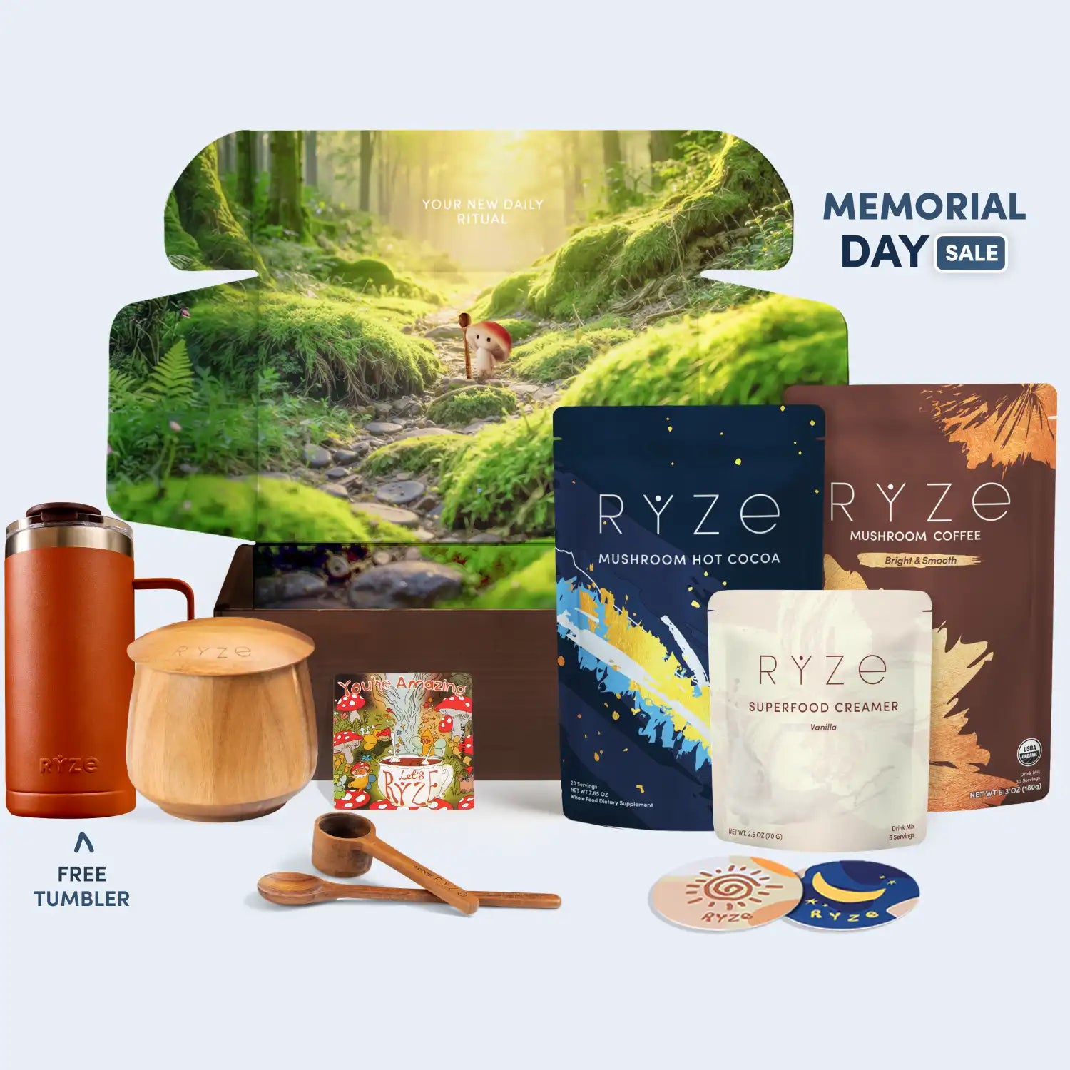 RYZE Ritual Set (Cocoa + Coffee) - Focus Support
