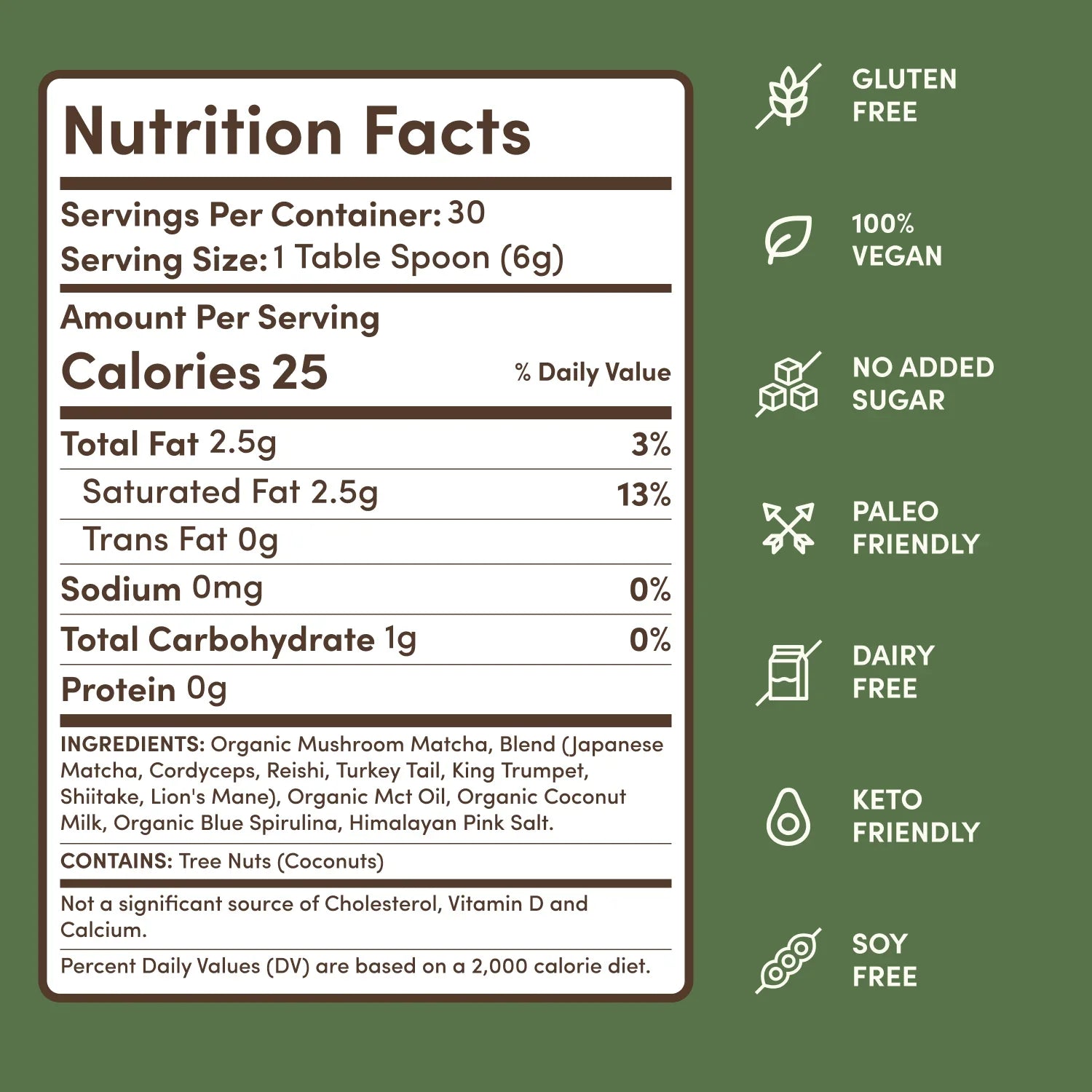 Mushroom Matcha (30 Servings) - No Jitters