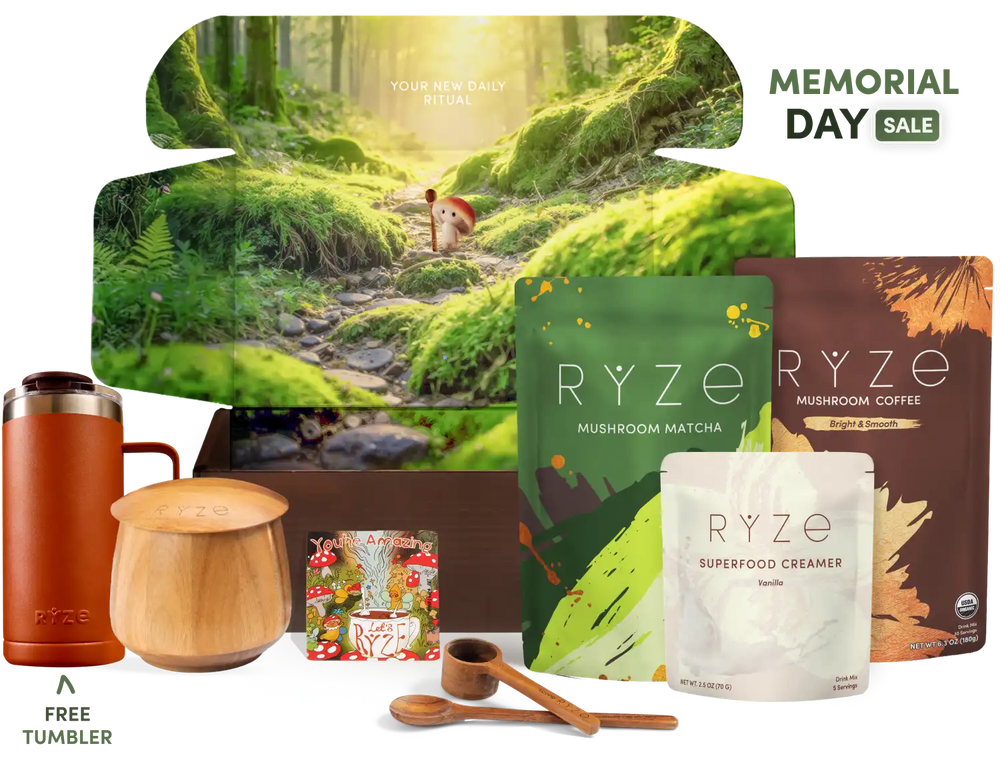 RYZE Ritual Set (Matcha + Coffee) - Mushroom Coffee