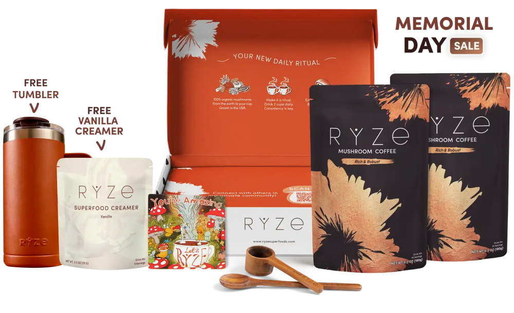 Mushroom Coffee Dark Roast Starter Kit (60 servings) - Smooth Coffee